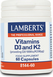LAMBERTS VITAMINS D3 & K2 60CAPS