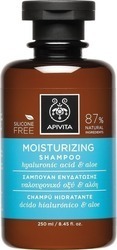 APIVITA MOISTURIZING SHAMPOO ΣΑΜΠΟΥΑΝ ΕΝΥΔΑΤΩΣΗΣ ΜΕ ΥΑΛΟΥΡΟΝΙΚΟ ΟΞΥ & ΑΛΟΗ 250ML