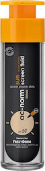 FREZYDERM AC-NORM SUN SCREEN TINTED FLUID SPF50+ ΑΝΤΗΛΙΑΚΗ ΥΓΡΗ ΚΡΕΜΑ MΕ ΑΙΣΘΗΣΗ ΠΟΥΔΡΑΣ 50ml