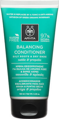 APIVITA BALANCING CONDITIONER ΚΡΕΜΑ ΕΞΙΣΟΡΡΟΠΗΣΗΣ ΓΙΑ ΛΙΠΑΡΕΣ ΡΙΖΕΣ & ΞΗΡΕΣ ΑΚΡΕΣ ΜΕ ΤΣΟΥΚΝΙΔΑ & ΠΡΟΠΟΛΗ 150ML