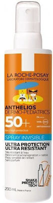 La Roche Posay Αδιάβροχο Παιδικό Αντηλιακό Spray Anthelios Dermo-Pediatrics για Πρόσωπο & Σώμα SPF50+ 200ml